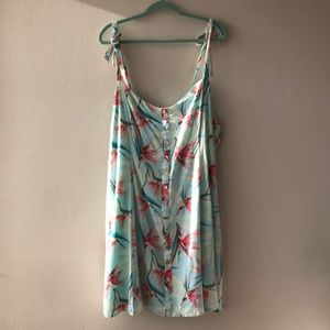 Forever 21 blue and pink pattern dress